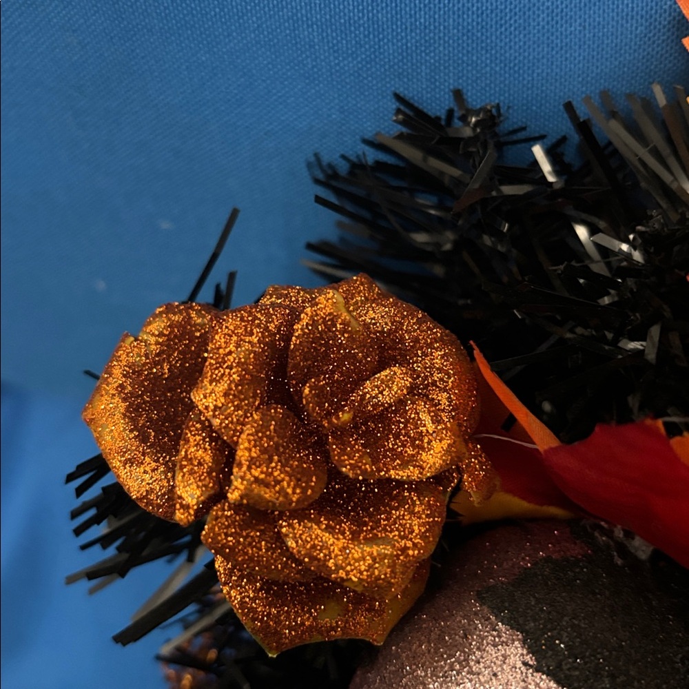 Custom By MeHalloween Wreath Orange Wrap Owl TwoPumpkins SixSpiders AutumnLeaves - Picture 14 of 15